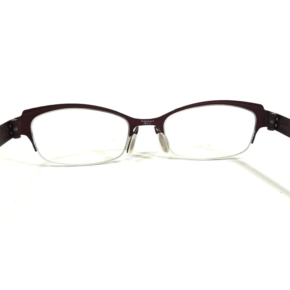 Zero G Eyeglasses Frames Ridgewood Merlot Red Rectangular Cat Eye 48-17-130
